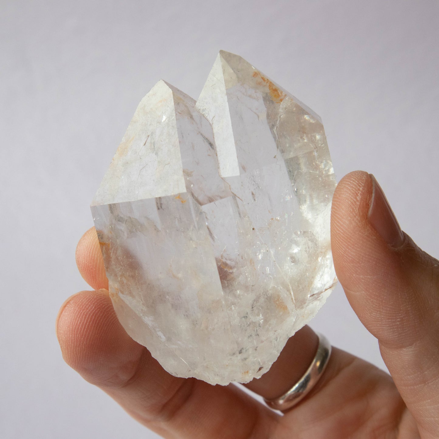 Twin Point Clear Quartz Cluster