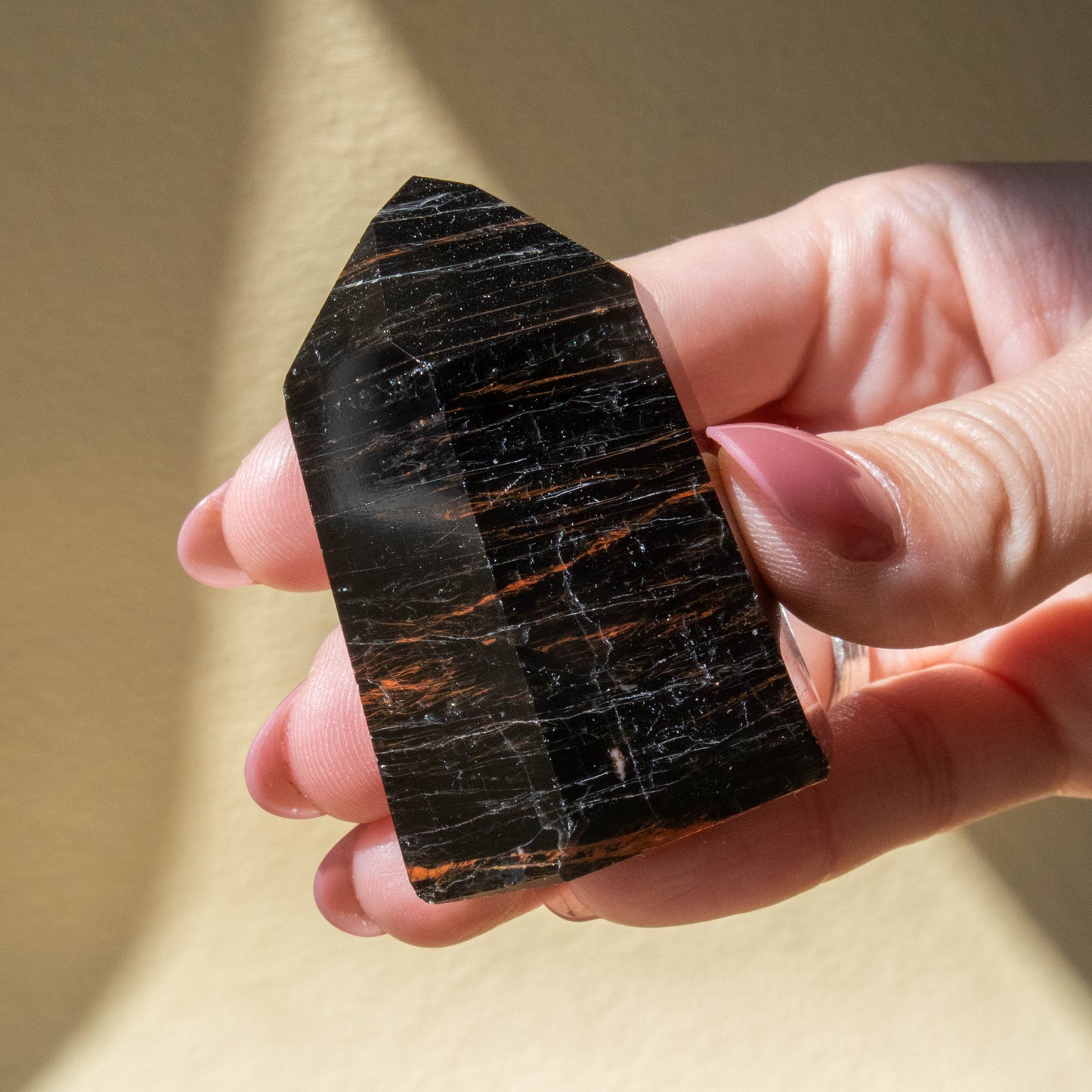 Black Tourmaline with Inclusions Tower