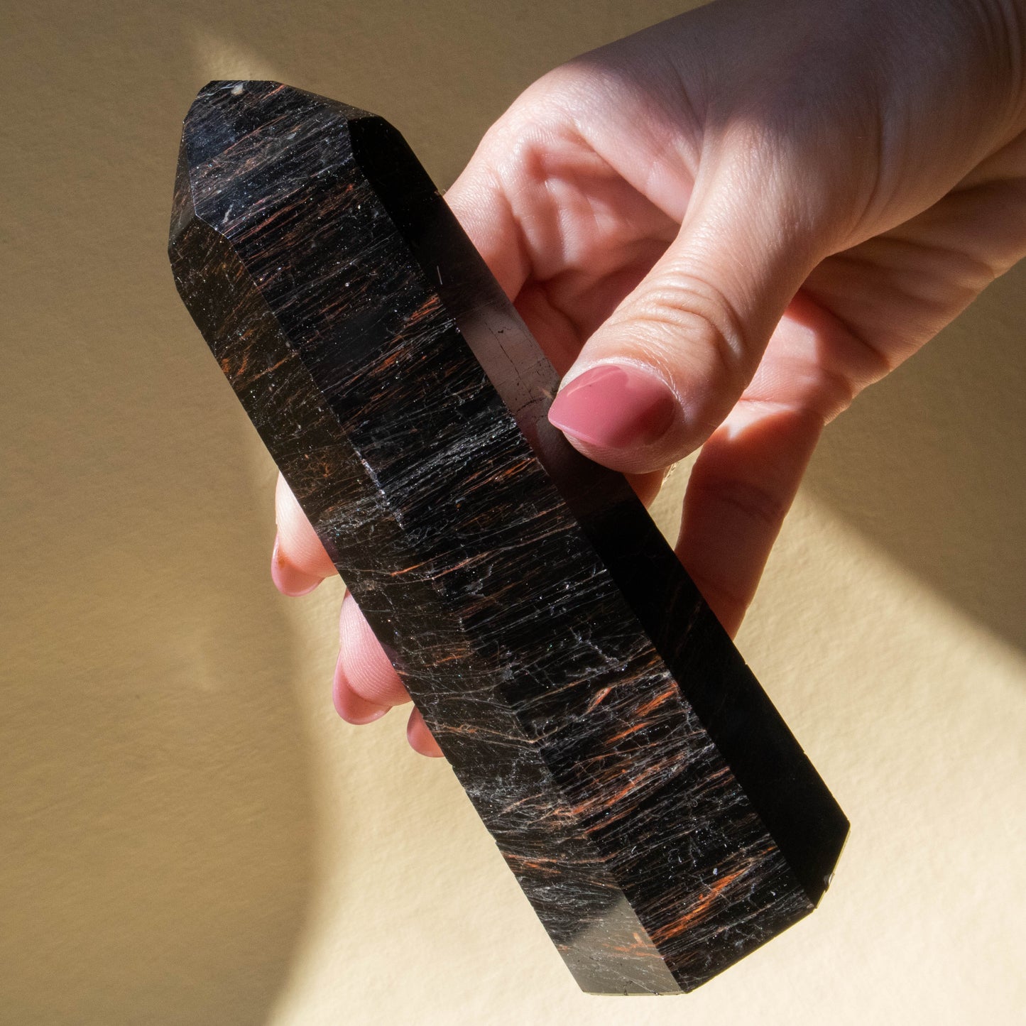 Black Tourmaline with Inclusions Tower
