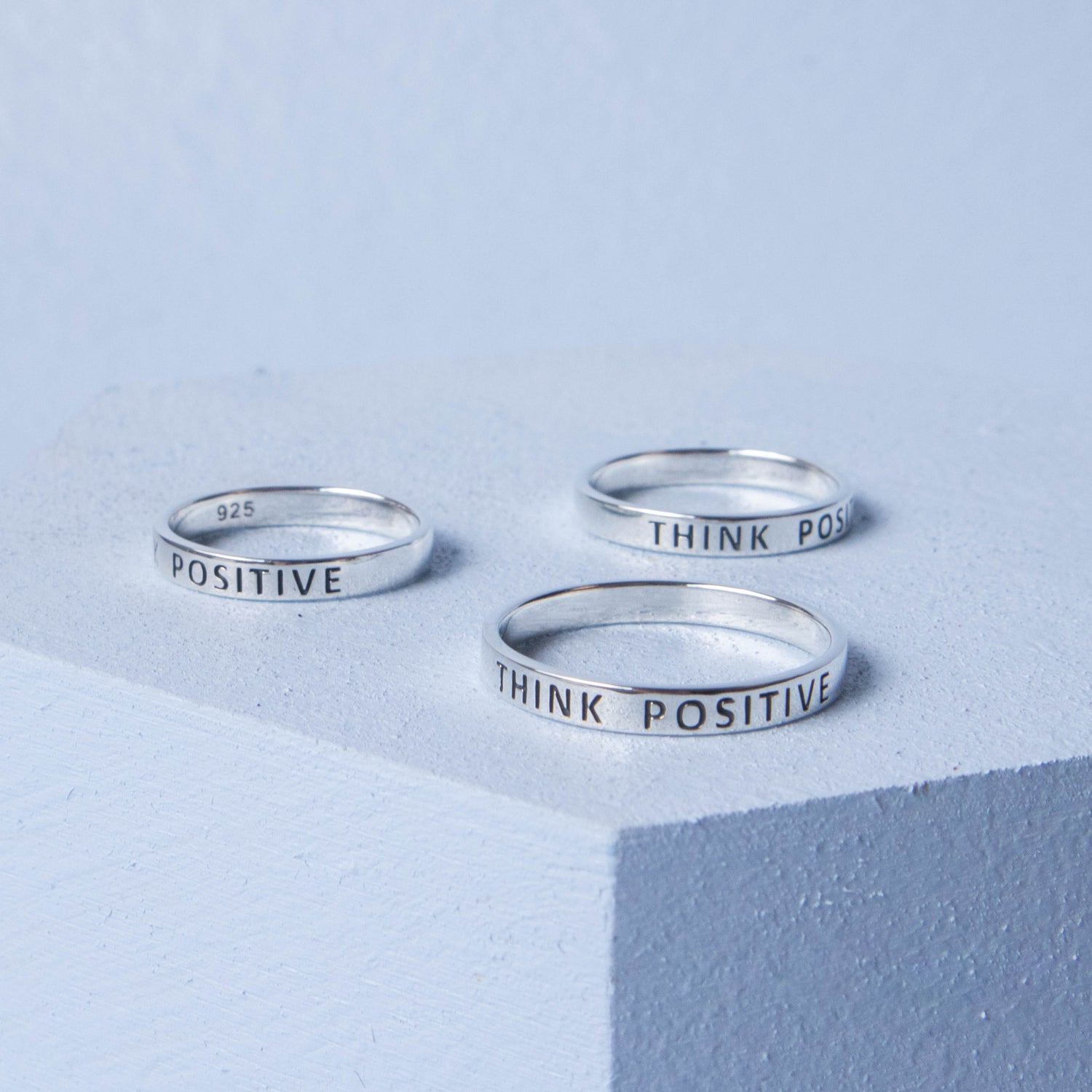 think positive, positivity, think positive ring, sterling silver ring, sterling silver jewelry, silver ring, silver jewelry