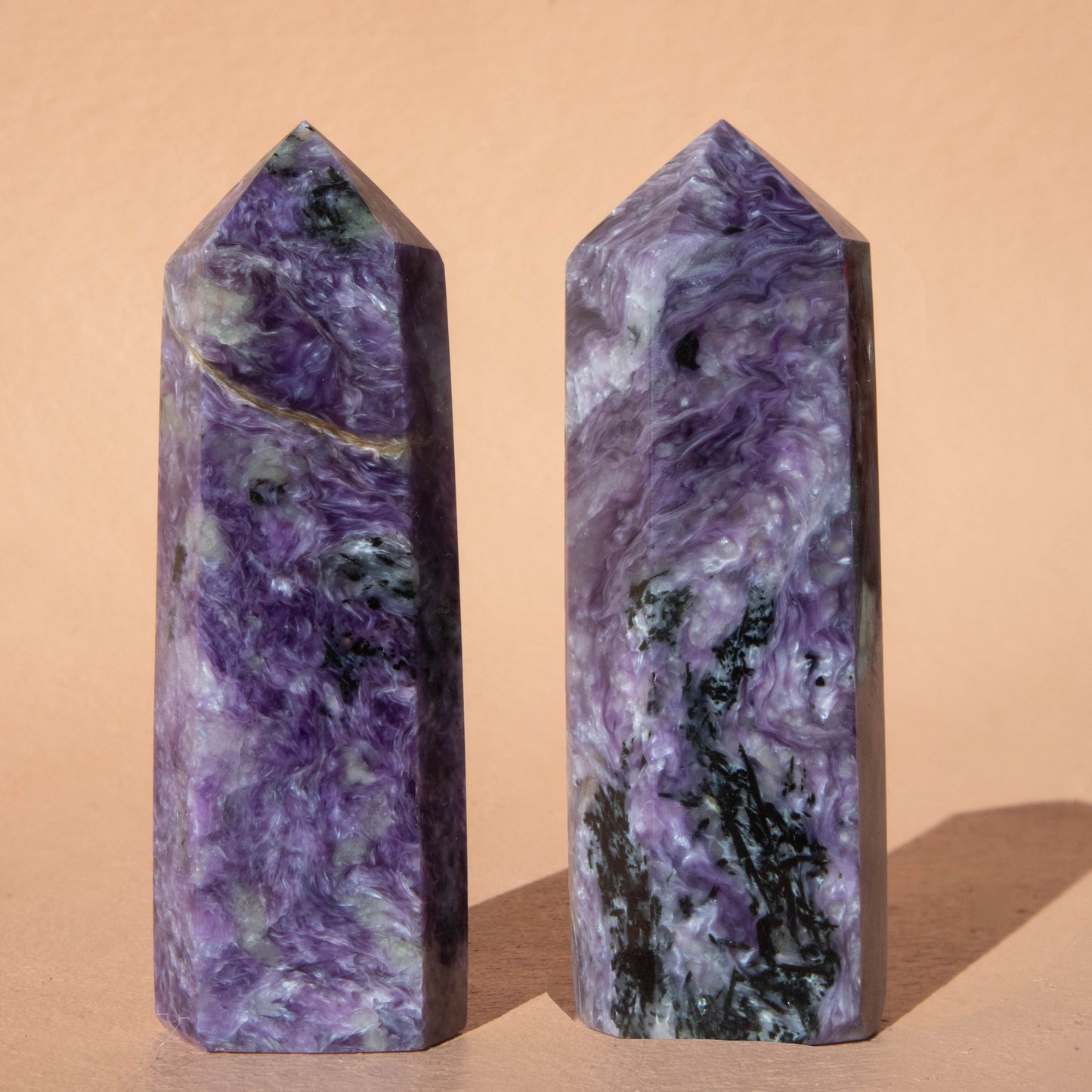 charoite, charoite tower, crystal tower, gemstone tower, charoite crystal, charoite stone, charoite properties, charoite healing properties, charoite metaphysical properties, charoite meaning