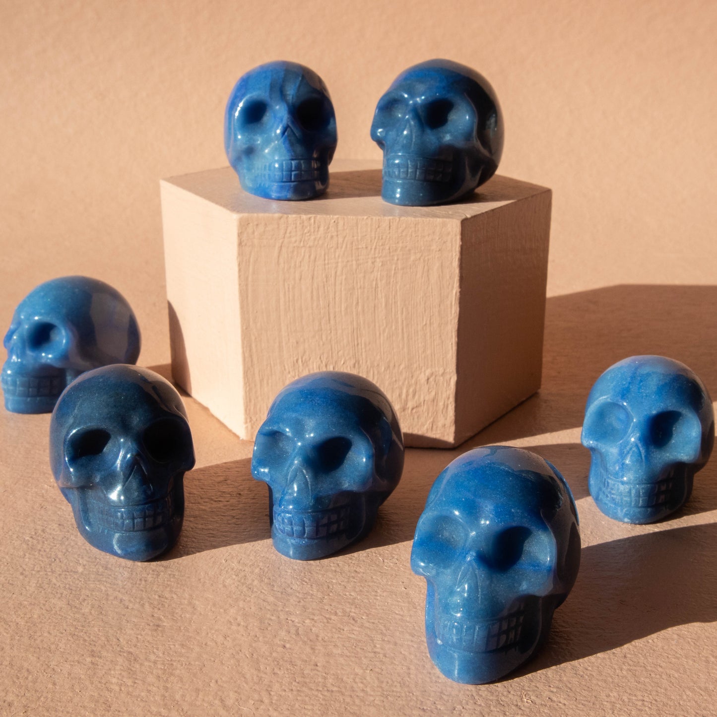 Blue Quartz Skull 1.5
